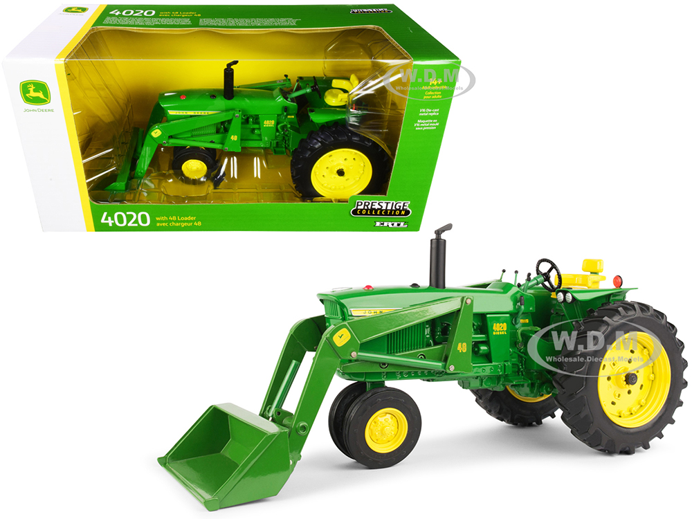 John Deere 4020 Narrow Front Tractor With 48 Loader Green Prestige Collection Series 1/16 Diecast Model By ERTL TOMY