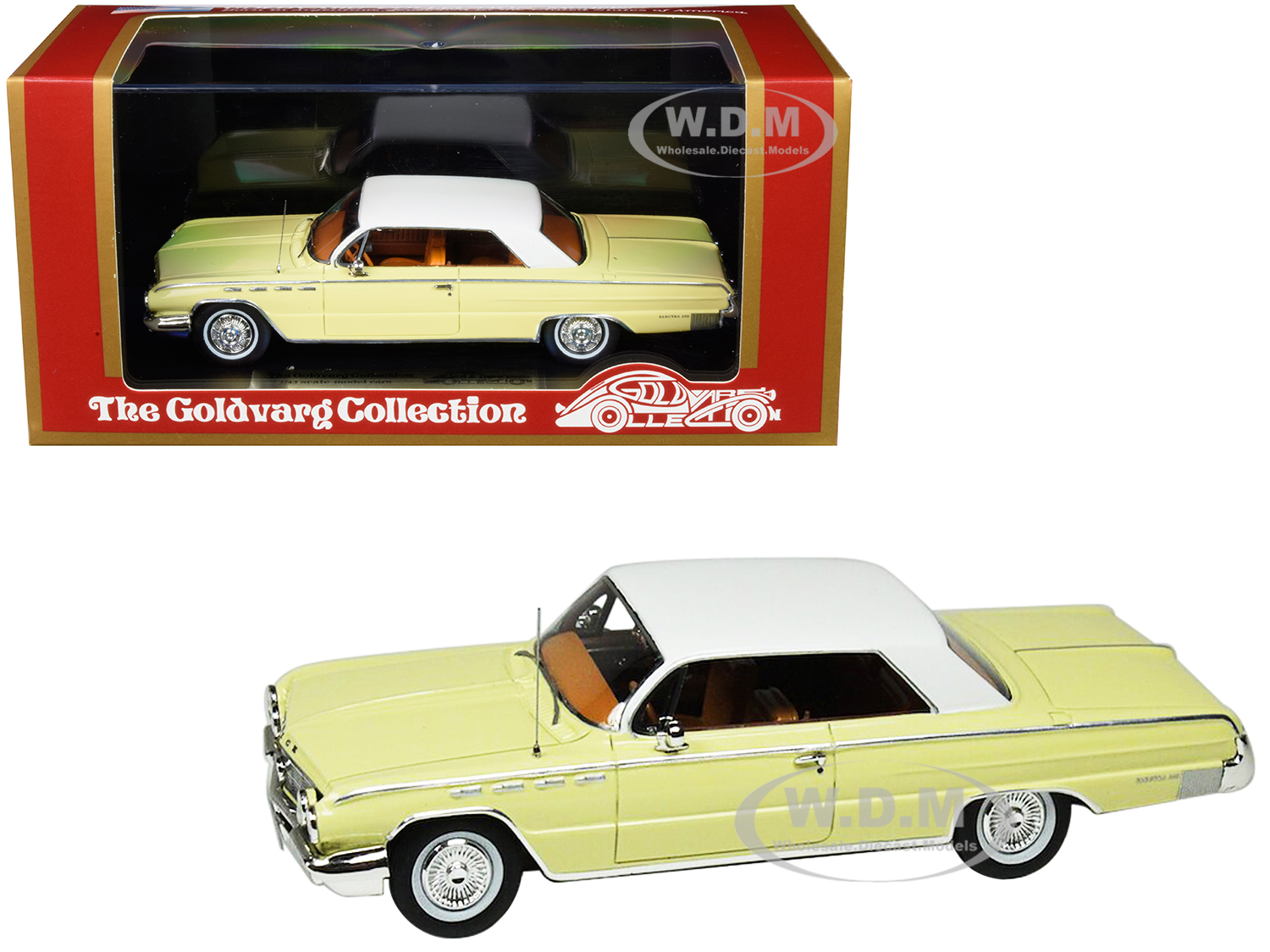 1962 Buick Electra 225 Cameo Cream With White Top Limited Edition To 210 Pieces Worldwide 1/43 Model Car By Goldvarg Collection