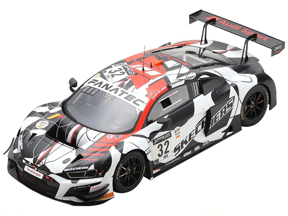 Audi R8 LMS GT3 #32 Dries Vanthoor - Kelvin van der Linde - Charles Weerts 2nd Place 24 Hours of Spa (2021) Limited Edition to 300 pieces Worldwide 1/18 Model Car by Spark