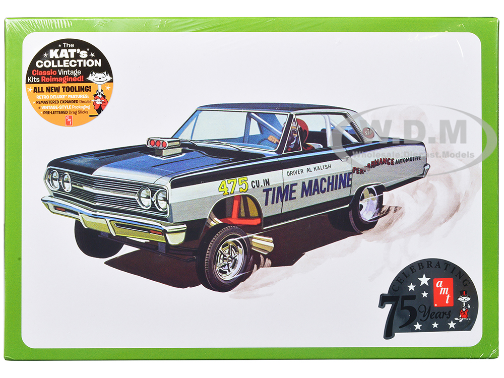 Skill 2 Model Kit 1965 Chevrolet Chevelle AWB Funny Car Time Machine 1/25 Scale Model by AMT