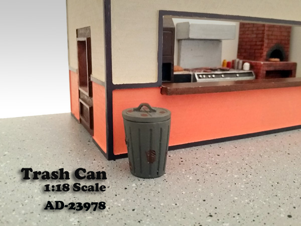 Trash Can Accessory Set Of 2 For 118 Scale Models By American Diorama