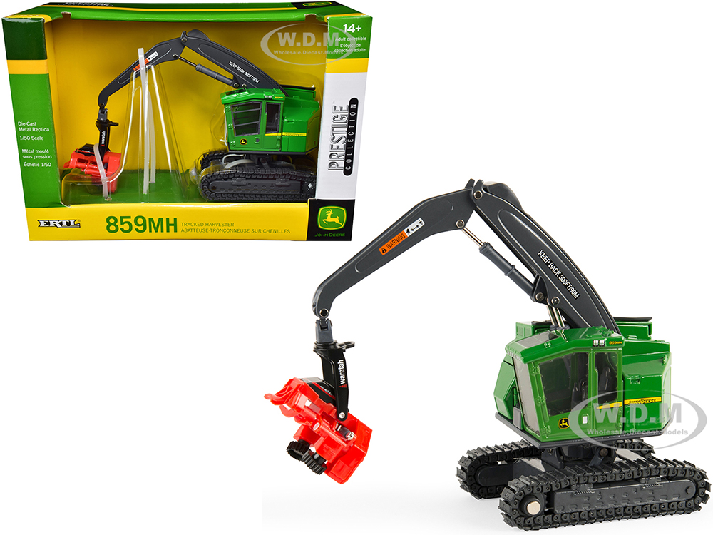 Image of John Deere 859MH Tracked Harvester with "Waratah" Head "Prestige Collection" 1/50 Diecast Model by ERTL TOMY