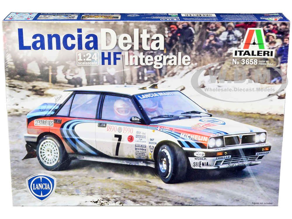 Skill 3 Model Kit Lancia Delta HF Integrale Rallye Monte Carlo (1990) 1/24 Scale Model by Italeri