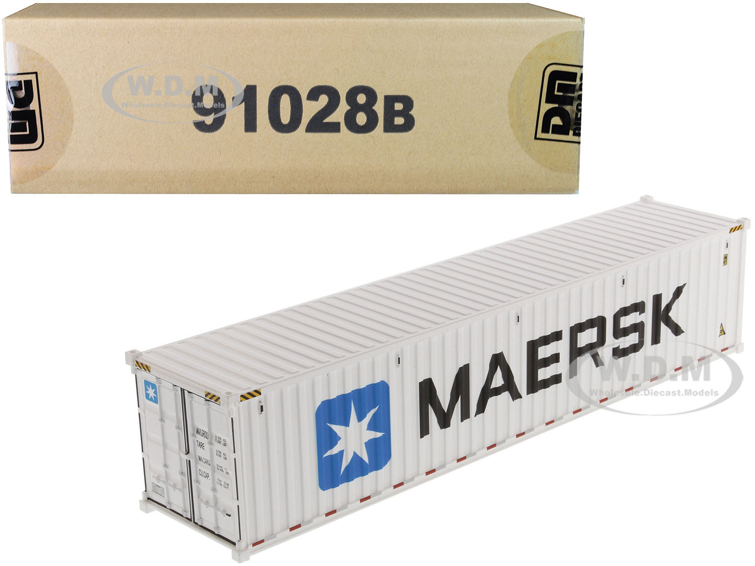 Image of 40 Refrigerated Sea Container "MAERSK" White "Transport Series" 1/50 Model by Diecast Masters
