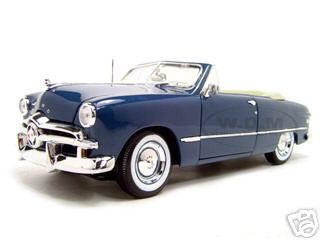 1949 Ford Convertible Blue 1/18 Diecast Model Car By Maisto