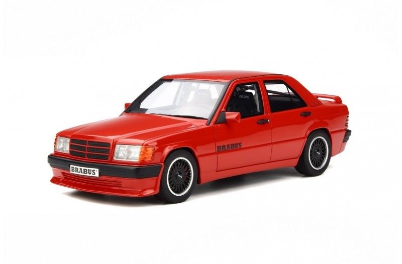 Brabus Mercedes 190e 3.6s (w 201) Signal Red Limited Edition To 2500pcs 1/18 Model Car By Otto Mobile