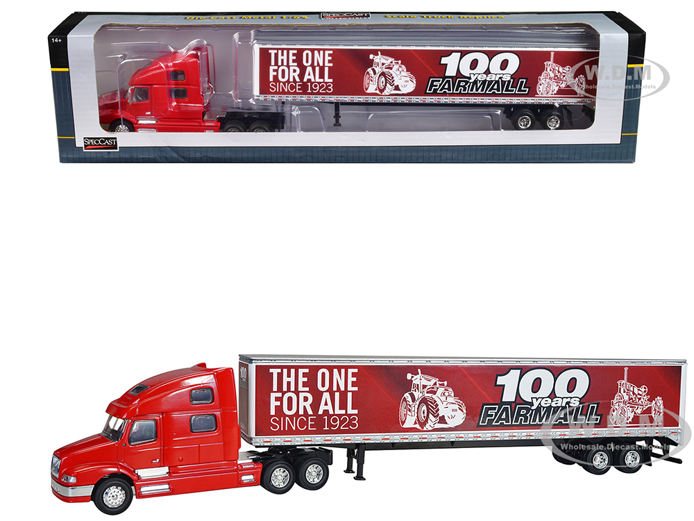 Volvo 770 Red with Trailer "100 Years Farmall" 1/64 Diecast Model by SpecCast