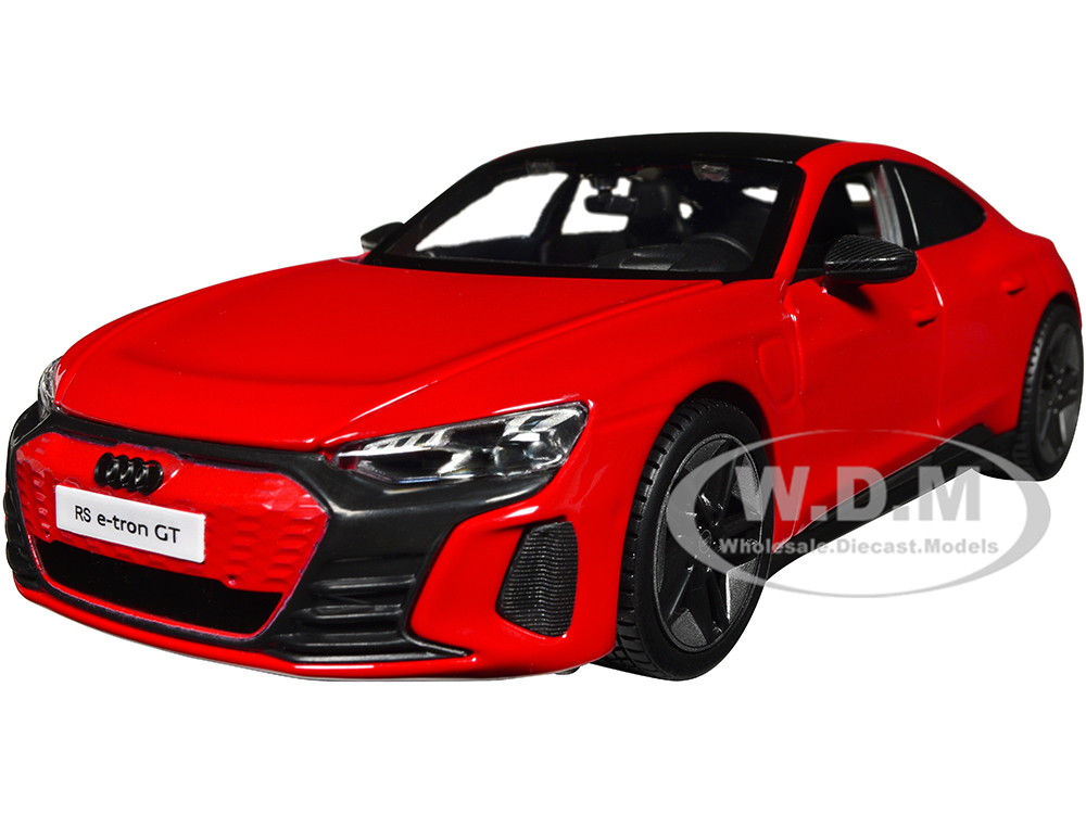 2022 Audi RS e-Tron GT Red with Black Top and Sunroof Special Edition Series 1/25 Diecast Model Car by Maisto