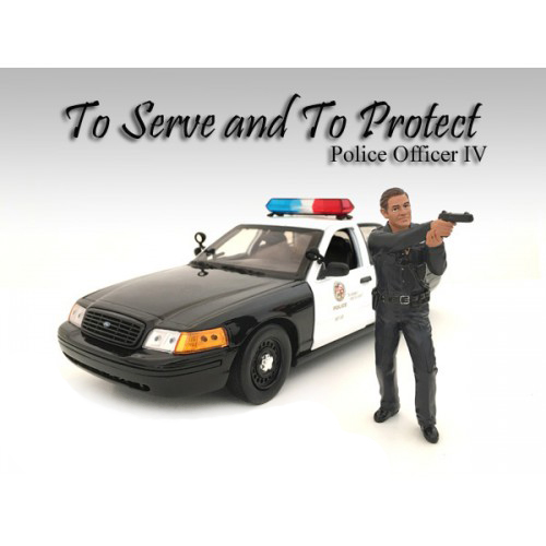 Image of Police Officer IV Figurine for 1/24 Scale Models by American Diorama