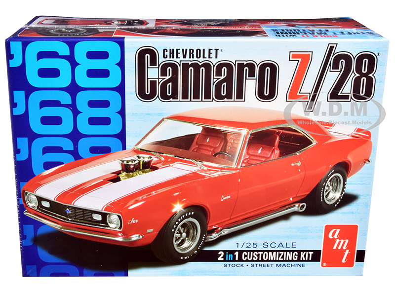 Skill 2 Model Kit 1968 Chevrolet Camaro Z/28 2-in-1 Kit 1/25 Scale Model by AMT