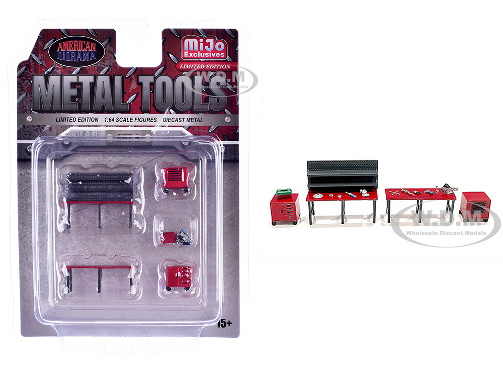 "Metal Tools" Set A of 5 Pieces Limited Edition 1/64 Scale Models by American Diorama
