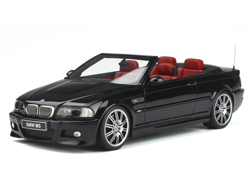 2004 BMW M3 E46 Convertible Jet Black Limited Edition to 3000 pieces Worldwide 1/18 Model Car by Otto Mobile