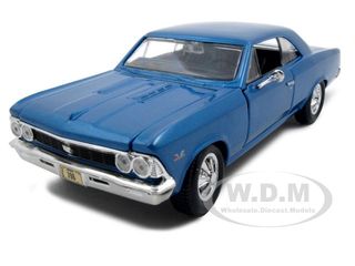 1966 Chevrolet Chevelle SS 396 Blue Metallic 1/24 Diecast Model Car by Maisto