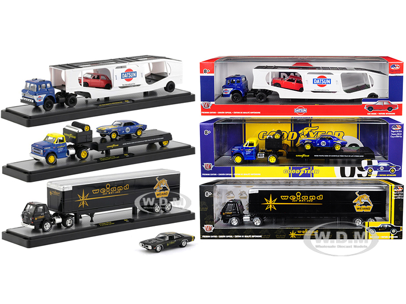 Auto Haulers Release 34 3 Trucks Set 1/64 Diecast Models By M2 Machines