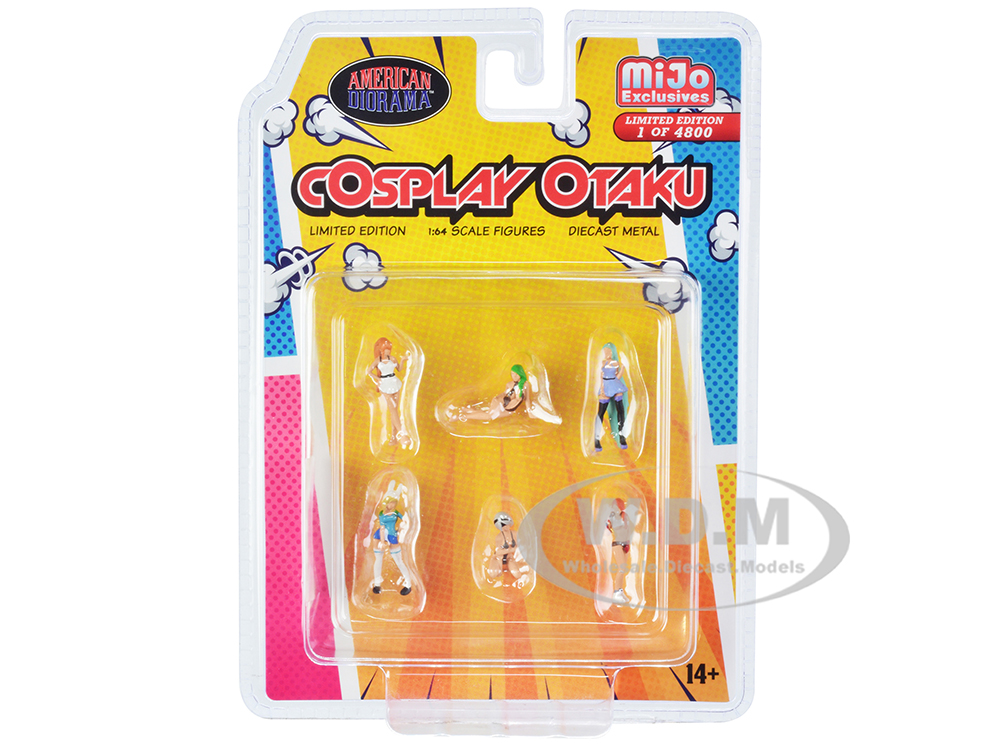 "Cosplay Otaku" 6 piece Diecast Figure Set Limited Edition to 4800 pieces Worldwide 1/64 Scale Models by American Diorama