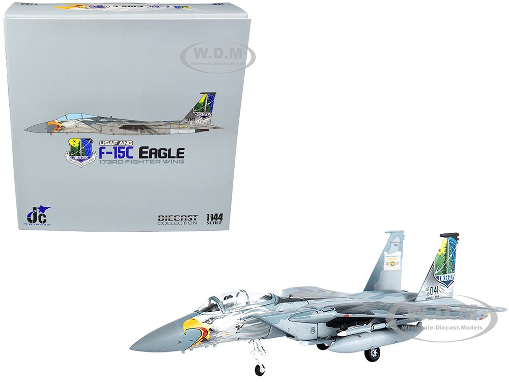 McDonnell Douglas F-15C Eagle Fighter Aircraft US Air Forces Oregon Air National Guard 173rd Fighter Wing (2016) Limited Edition to 500 pieces Worldwide 1/144 Diecast Model by JC Wings