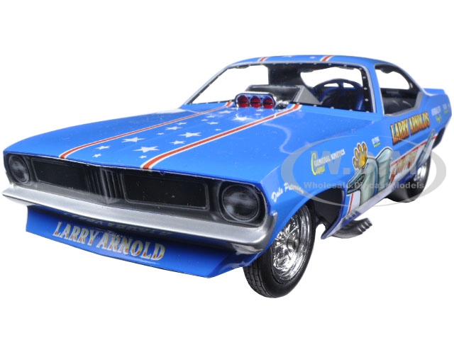 Larry Arnolds King Fish 1970s Plymouth Cuda Funny Car Limited Edition To 750pcs 1/18 Model Car By Autoworld