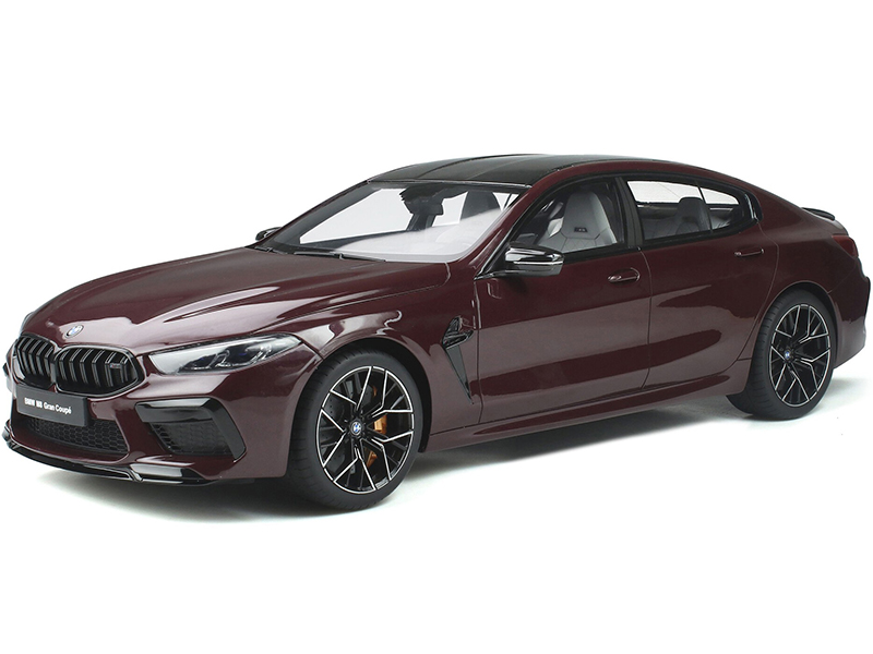 Image of BMW M8 Gran Coupe Ametrin Red Metallic with Black Top Limited Edition to 1200 pieces Worldwide 1/18 Model Car by GT Spirit