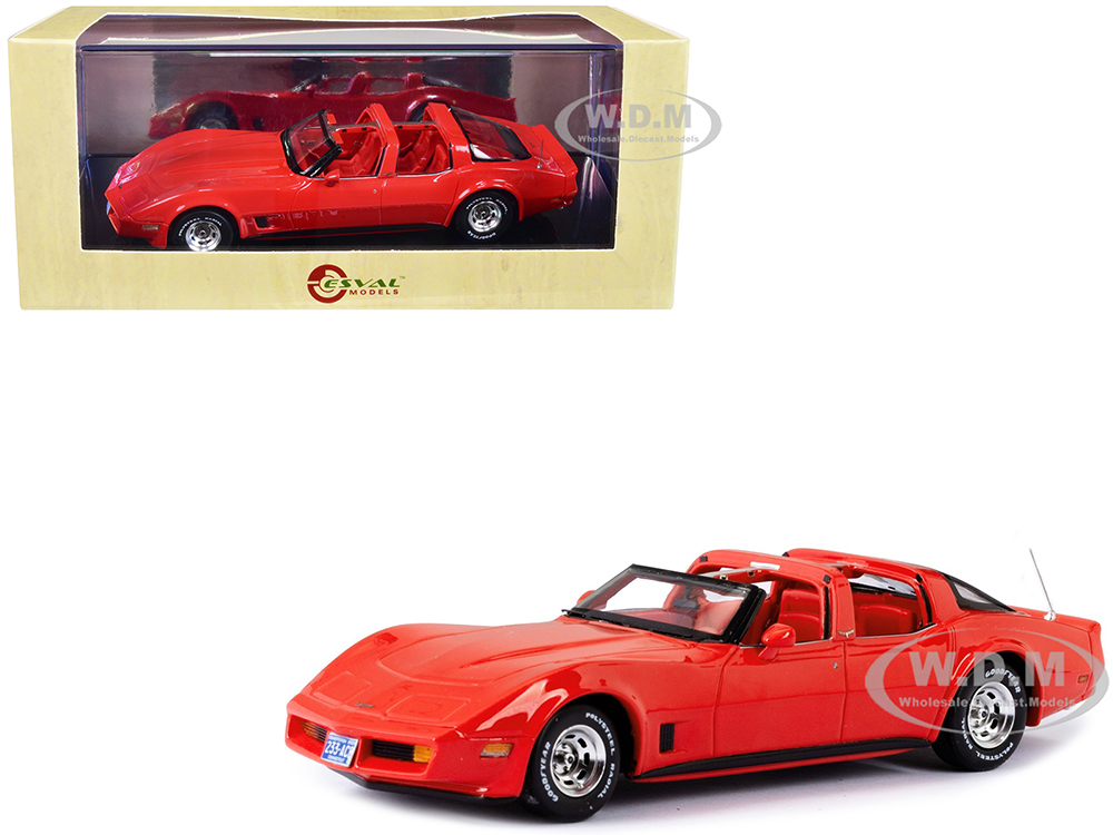 1980 Chevrolet Corvette America 4-Door (Open Roof) Red Limited Edition to 250 pieces Worldwide  1/43 Model Car by Esval Models