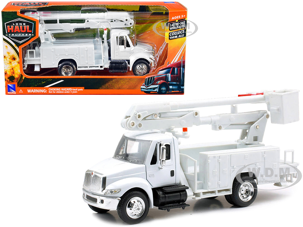 International 4200 Line Maintenance Service Truck White Long Haul Trucker Series 1/43 Diecast Model by New Ray