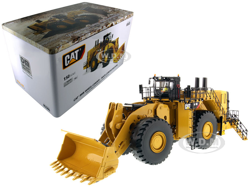 CAT Caterpillar 994K Wheel Loader with Rock Bucket and Operator High Line Series 1/50 Diecast Model  by Diecast Masters