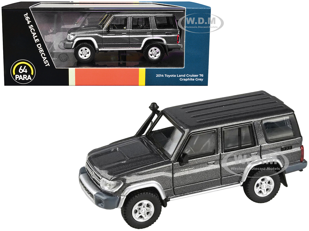 2014 Toyota Land Cruiser 76 Graphite Gray Metallic 1/64 Diecast Model Car by Paragon Models