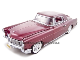 1956 Lincoln Continental Mark 2 Burgundy 1/18 Diecast Model Car By Road Signature