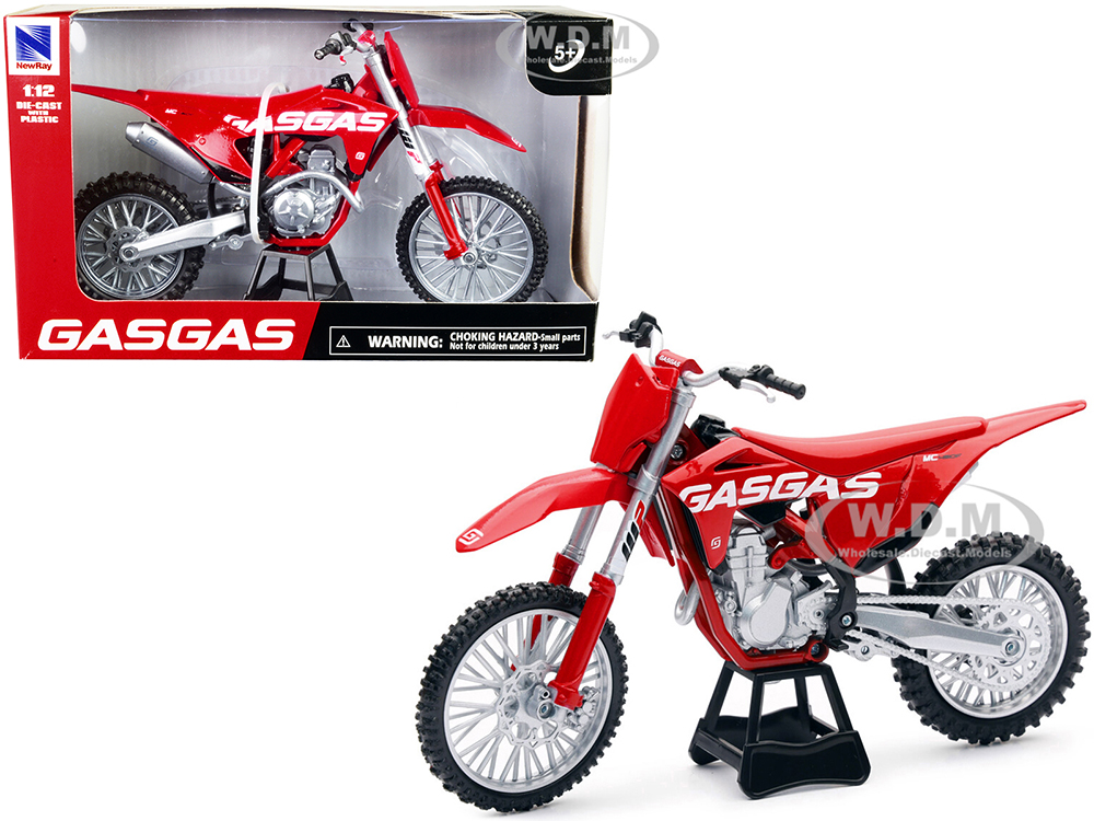 GasGas MC 450F Bike Motorcycle Red 1/12 Diecast Model by New Ray