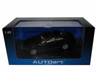 Image of Mercedes CL Coupe Black 1/43 Diecast Model Car by Autoart