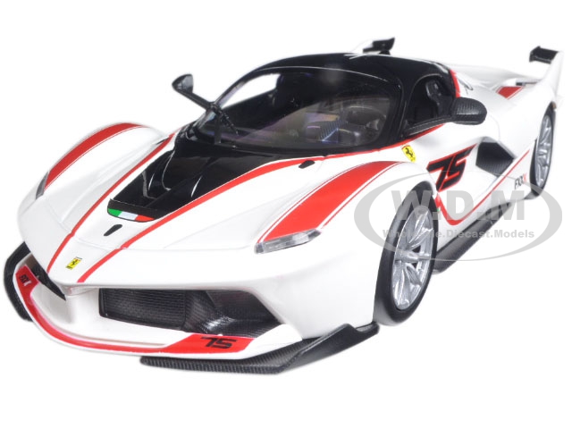 Ferrari Racing FXX-K 75 White 1/24 Diecast Model Car by Bburago