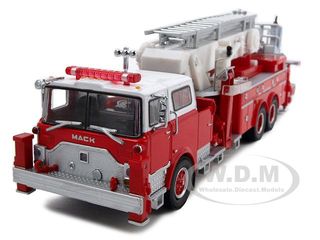 Mack CF Aerialscope Fire Engine Red and White Limited Edition to 1500 pieces Worldwide 1/64 Diecast Model by Code 3