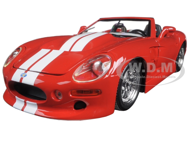 Shelby Series 1 Red With White Stripes 1/18 Diecast Model Car By Maisto