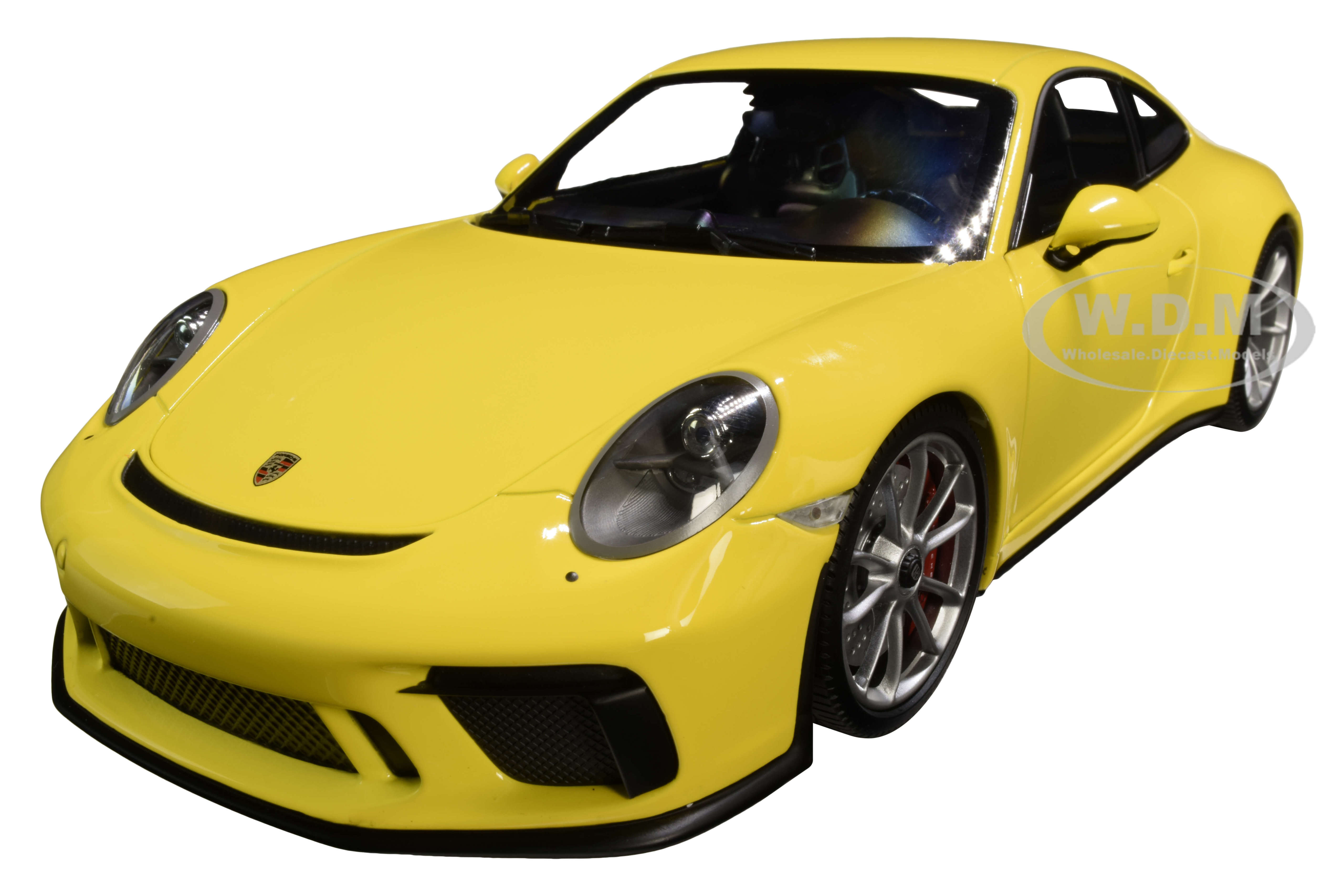 Image of 2018 Porsche 911 GT3 Touring Yellow Limited Edition to 300 pieces Worldwide 1/18 Diecast Model Car by Minichamps