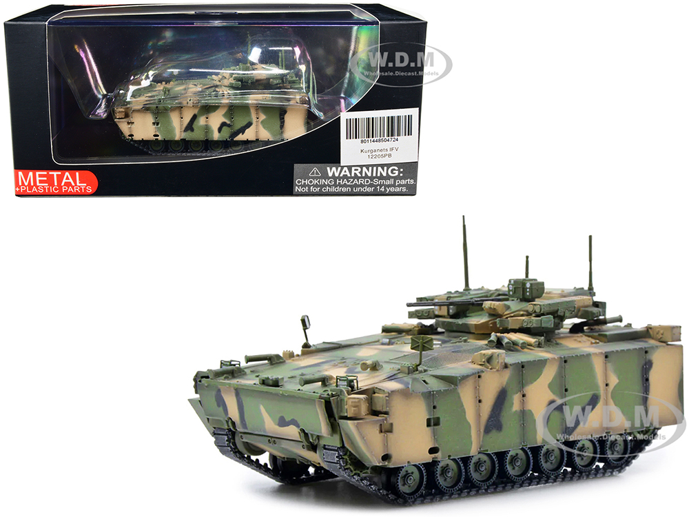 Russian (Object 695) Kurganets-25 Infantry Fighting Vehicle with Four Kornet EM Guided Missiles Camouflage 1/72 Diecast Model by Panzerkampf