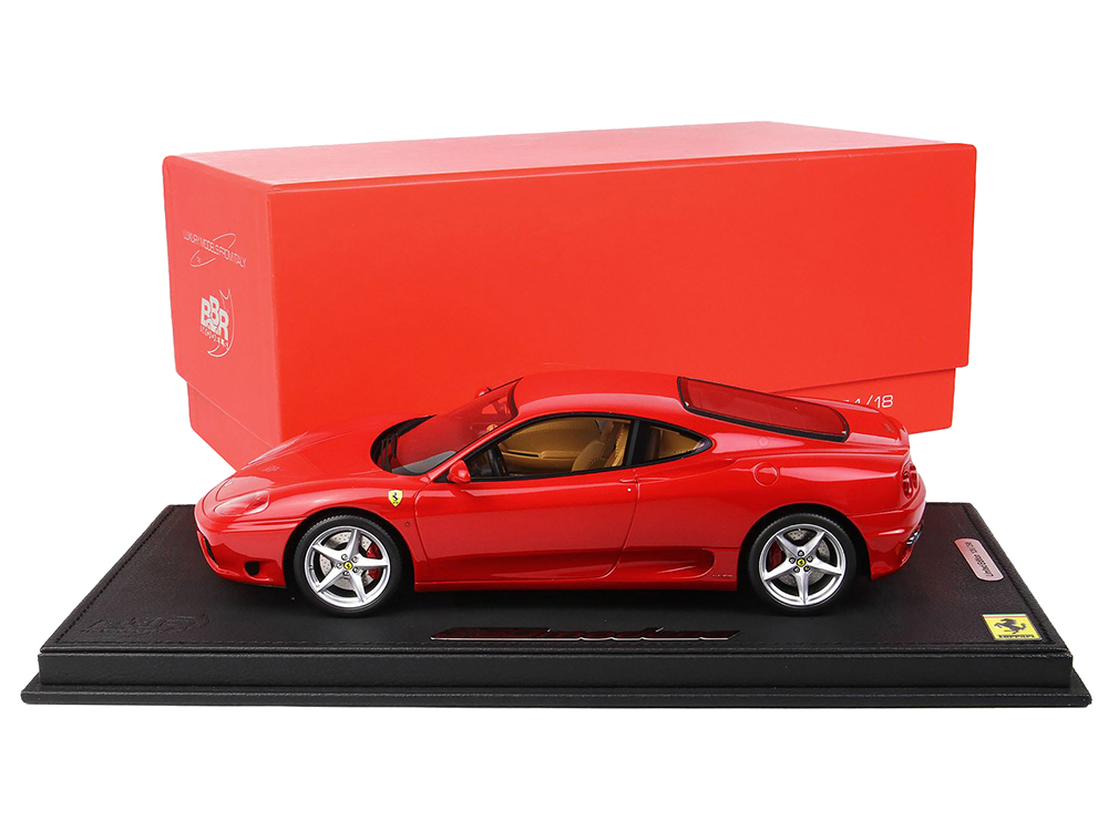 1999 Ferrari 360 Modena Rosso Corsa Red with DISPLAY CASE Limited Edition to 298 pieces Worldwide 1/18 Model Car by BBR