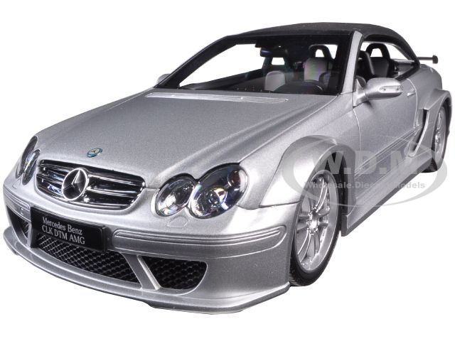 Image of Mercedes CLK DTM AMG Convertible Silver 1/18 Diecast Model Car by Kyosho