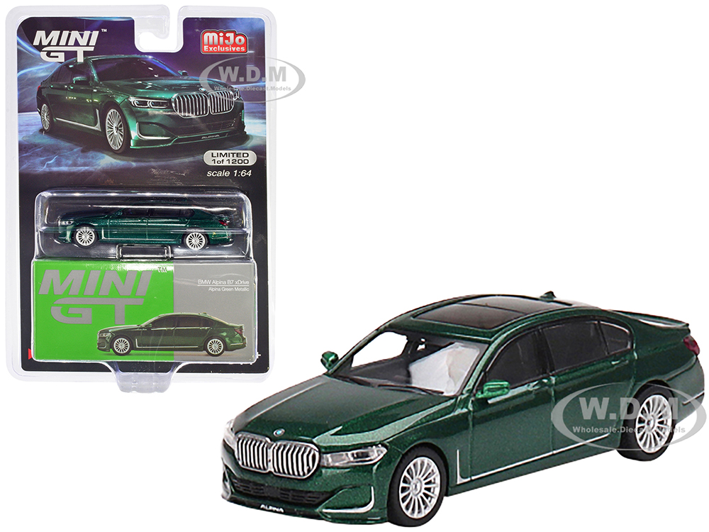 BMW Alpina B7 xDrive Alpina Green Metallic Limited Edition to 1200 pieces Worldwide 1/64 Diecast Model Car by True Scale Miniatures