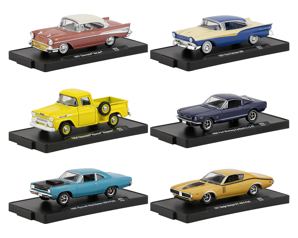 Drivers 6 Cars Set Release 63 In Blister Packs 1/64 Diecast Model Cars By M2 Machines