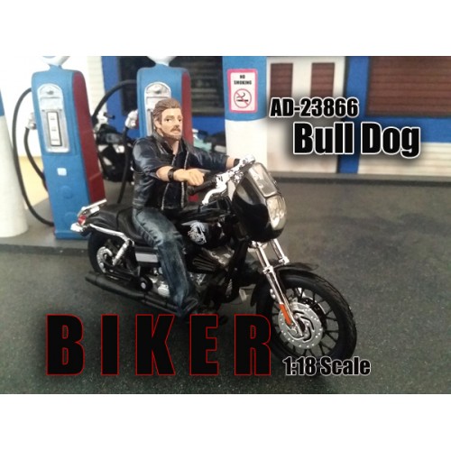 Biker Bull Dog Figure For 118 Scale Models By American Diorama