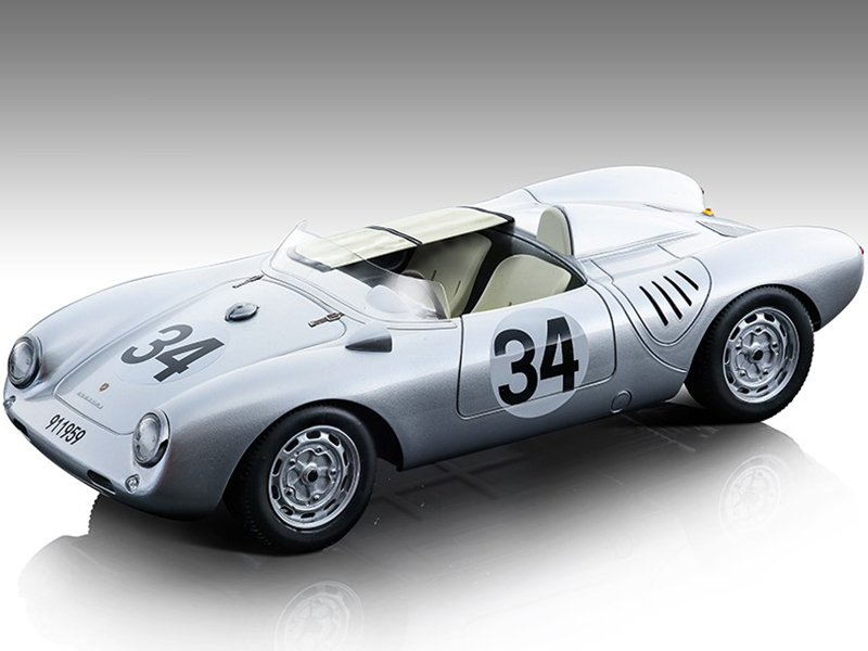 Porsche 550 A #34 C. Storez - E. Crawford 24 Hours of Le Mans (1957) Mythos Series Limited Edition to 80 pieces Worldwide 1/18 Model Car by Tecnomodel
