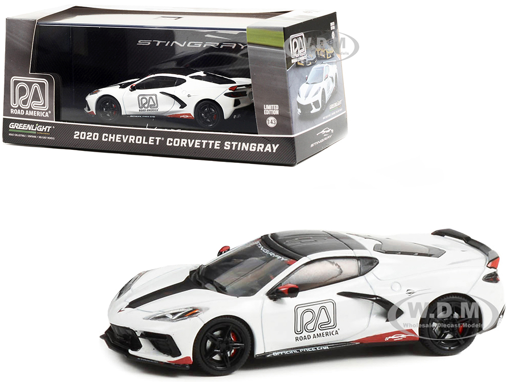 2020 Chevrolet Corvette C8 Stingray "Road America Official Pace Car" 1/43 Diecast Model Car by Greenlight