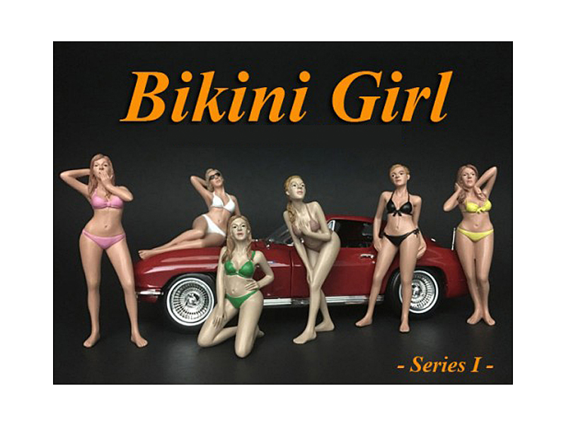 Bikini Calendar Girls 6 piece Figurine Set for 1/18 Scale Models by American Diorama