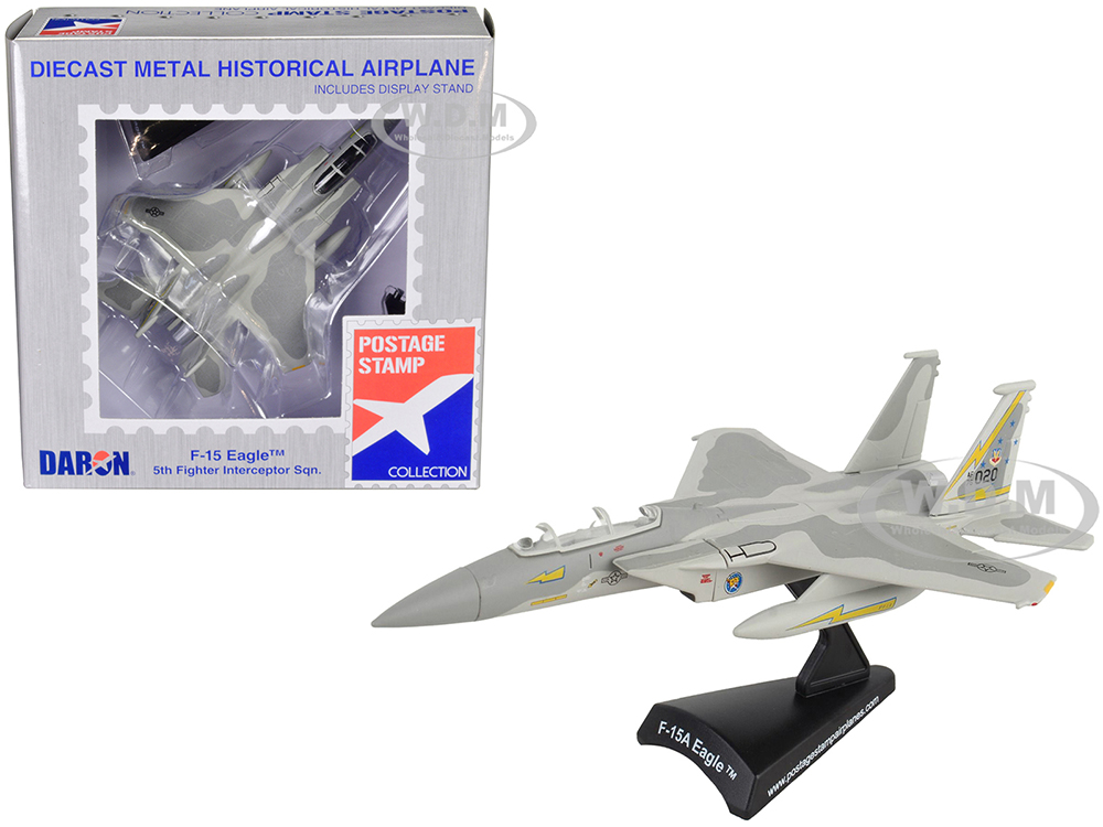 McDonnell Douglas F-15 Eagle Fighter Aircraft 5th Fighter Interceptor Squadron United States Air Force 1/150 Diecast Model Airplane by Postage Stamp