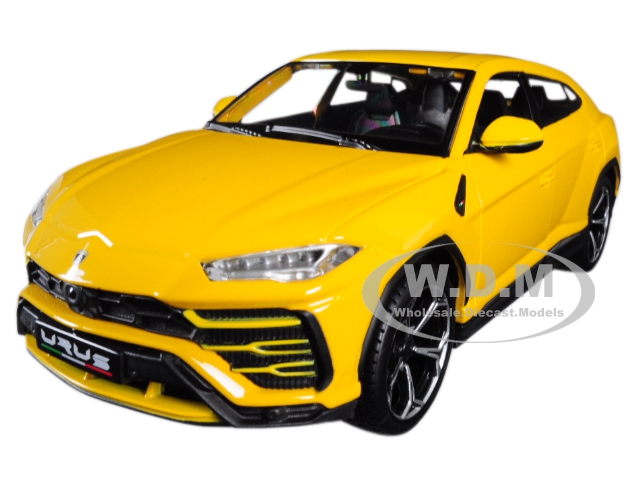 Lamborghini Urus Yellow 1/24 Diecast Model Car By Maisto