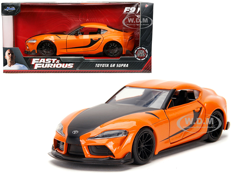 Toyota GR Supra Orange with Black Stripes Fast & Furious 9 F9 (2021) Movie 1/32 Diecast Model Car by Jada