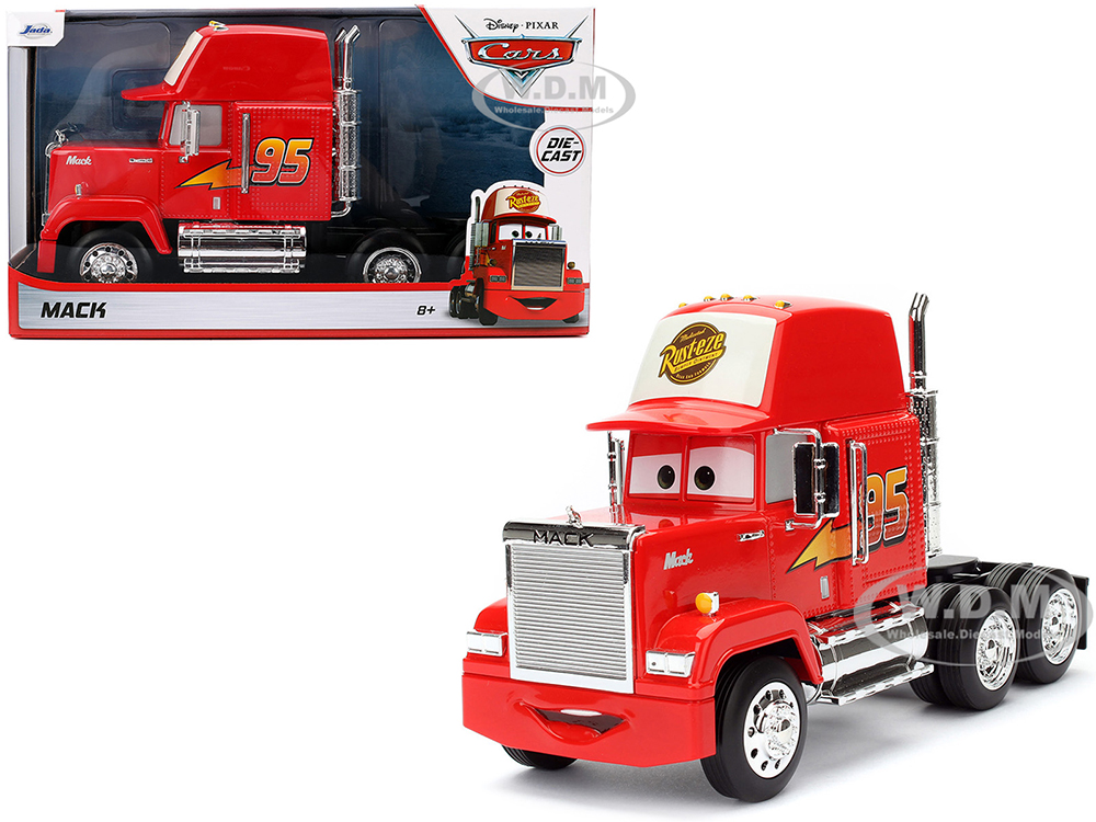 Mack Truck #95 Red Cars (2006) Movie Hollywood Rides Series Diecast Model Car by Jada