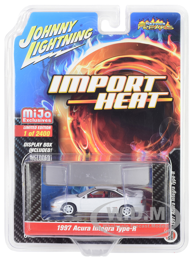 1997 Acura Integra Type R White With Red Interior "import Heat" Limited Edition To 2400 Pieces Worldwide 1/64 Diecast Model Car By Johnny Lightning