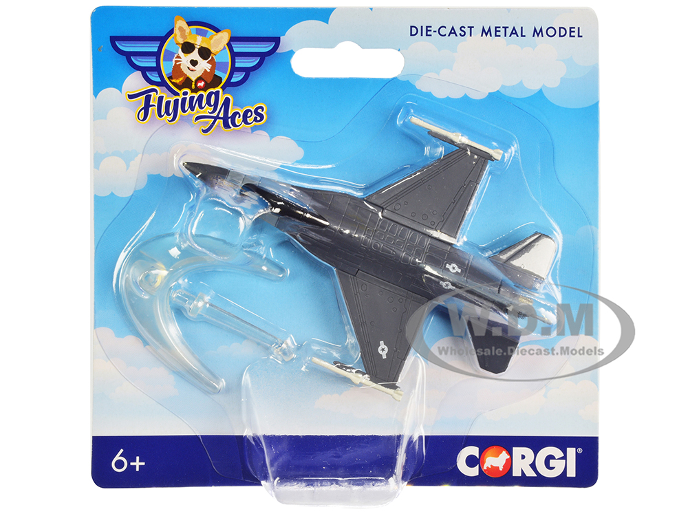 General Dynamics F-16 Fighting Falcon Fighter Aircraft "USAF" "Flying Aces" Series Diecast Model by Corgi