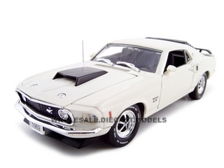 1969 Ford Mustang Boss 429 Cream 1/24 Diecast Car by Unique Replicas