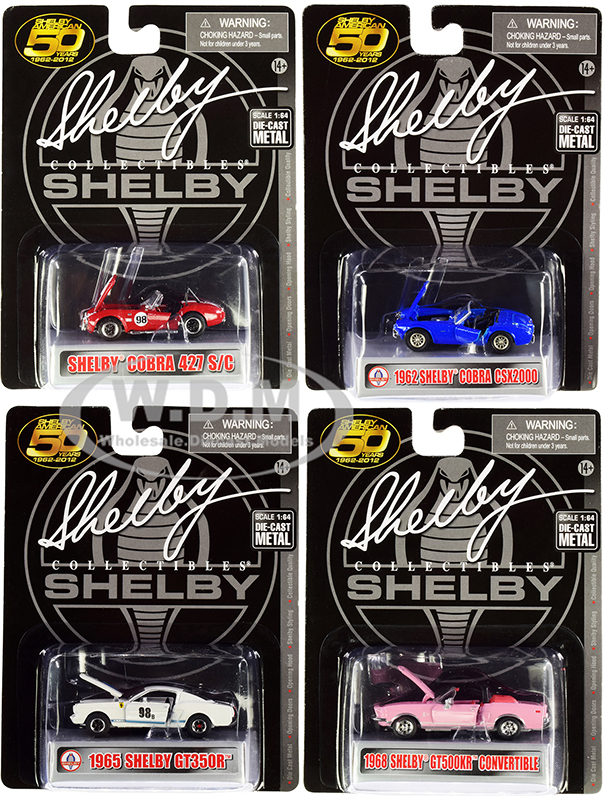 Image of Carroll Shelby 50th Anniversary 4 piece Set 1/64 Diecast Model Cars by Shelby Collectibles